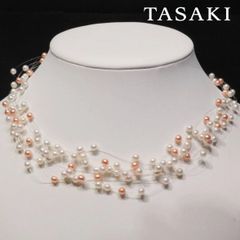 極美品】タサキ K18YG 8連 ワイヤー ベビーパール ネックレス 箱付き