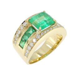 k18pt900 刻印 エメラルド6.65ct ダイアモンド1.30ct 指輪 - メルカリ
