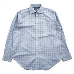LAUREN RALPH LAUREN 長袖 ドレスシャツ L ブルー ストレッチ CLASSIC FIT チェックのサムネイル