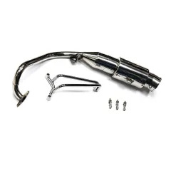 スズキ V125 用 フルエキゾーストシステム マフラーチップ ヘッダーパイプのサムネイル
