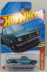 MATTEL HOTWHEELS HW HOT TRUCKS 6/10 JFN51 1975 DATSUN SUNNY TRUCK (B120) ブルーグリーン 93/250のサムネイル