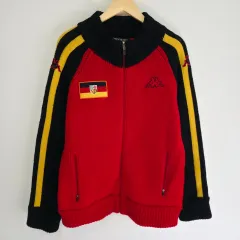 XL カッパ ドイツ カウチン ニットジップアップのサムネイル
