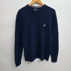 M フレッドペリー ネイビー ワッフル ロングスリーブ Tシャツのサムネイル