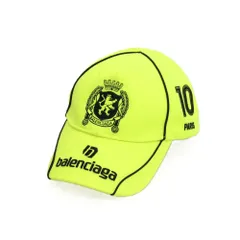 【中古】バレンシアガ BALENCIAGA コットン PARIS CAP キャップ 帽子 ネオンイエロー系【サイズL（59cm）】【メンズ】のサムネイル