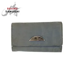Christian Dior クリスチャンディオール トロッター 5連 ブルー シルバー金具 キャンバス/レザー キーケース 男女兼用 レディース 600532【中古】のサムネイル