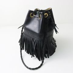 人気✳︎アニエスベー 巾着バッグ ヴィンテージ レザー スナップボタン 