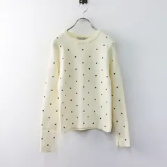 トラッゾドンナ Torrazzo Donna コットン ドット刺繍 リブニットプルオーバー■アイボリー セーター クルーネック【2400015076096】のサムネイル