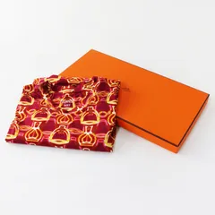極美品 JPタグ 2023SS エルメス HERMES FANTAISIE D ETRIERS 鎧の幻想 長袖ストレッチカットソー 40//赤系 フランス製■【2400015075921】のサムネイル