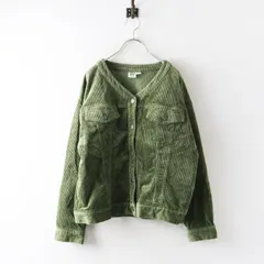 ロキシー ROXY  コーデュロイVネックジャケット カーキ∥コットン アウター ノーカラー Gジャン 羽織り【2400015076959】のサムネイル