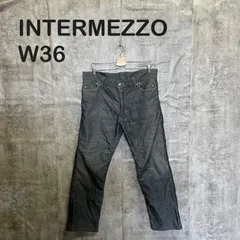 【Y-1006】INTERMEZZO インターメッツォ W36 デニムパンツ ブラック 黒 ストレート アメカジ USA古着のサムネイル