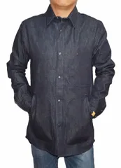 ジースターロウ G-STAR RAW by マークネルソン オーバーシャツ ジャケット カバーオール メンズ インディゴ 春物 秋物 ネイビー セルビッチデニムのサムネイル