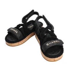 シャネル フラットロープサンダル マトラッセ ココマーク サンダル レザー G34602 レディース  CHANEL  中古 シャネルのサムネイル