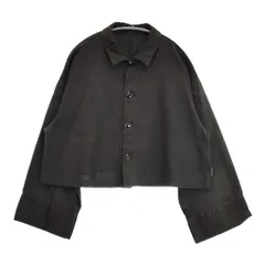 nest Robe/UpcycleLino SHIRT JACKET シャツジャケット 定価23100円 01231-1298 ジャケット ブラック レディース ネストローブ/アップサイクルリノ【中古】6-0708M∞のサムネイル