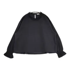 LE GLAZIK フリル プルオーバー シャツ LG-B0425 ブラウス シャツ ブラック レディース ルグラジック【中古】6-0708M∞のサムネイル