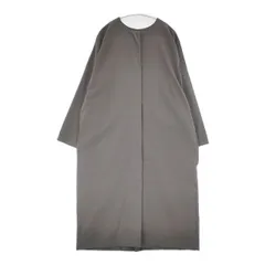 evam eva no collar coat ノーカラーコート E221T021 比翼ボタン コットン コート グレー レディース エヴァムエヴァ【中古】6-0708M∞のサムネイル
