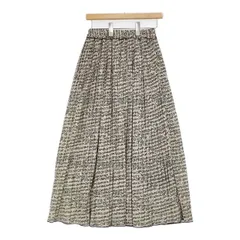 DOUBLE NAME オリジナルロゴアート柄消しプリーツスカート 恐竜 定価7590円 ロングスカート ベージュ グリーン レディース ダブルネーム【中古】6-0708M∞のサムネイル