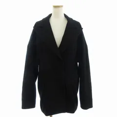 マメクロゴウチ  Mame Kurogouchi ウールコート ショート丈 無地 ビックシルエット 黒 ブラック 1 ■GY45のサムネイル