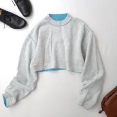 ETRÉ TOKYO エトレトーキョー クルーネック ショート丈 配色 ニット ウール 毛 混 /26Fのサムネイル