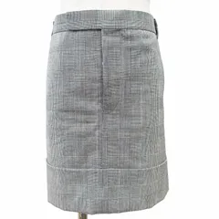 未使用品△THOM BROWNE トムブラウン MGC120B-05610 ウール100％ グレンチェック柄 ミニスカート グレー 1 日本製 正規品 レディースのサムネイル