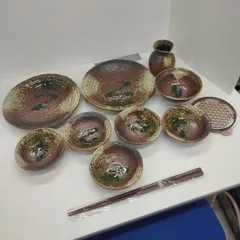 【未使用品】美濃備前焼 天ぷら揃 第一陶器 一式のサムネイル
