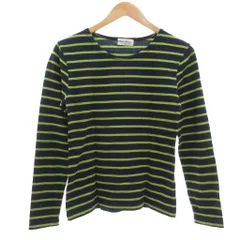 ブルックスブラザーズ BROOKS BROTHERS Tシャツ 長袖 ボーダー ラウンドネック L 紺 ネイビー 緑 グリーン /ML ■ECG007のサムネイル