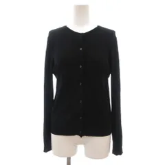 ウィルセレクション WILLSELECTION 美品 カーディガン リブニット 長袖 クルーネック M 黒 ブラック /OBのサムネイル