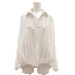 N.Natural Beauty Basic N.ナチュラルビューティーベーシック 美品 オープンカラーシャツ M 白 ホワイト ストライプ柄 長袖 /NL ■GY66のサムネイル