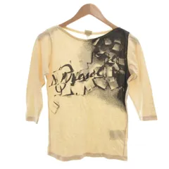 ディーゼル DIESEL タグ付き Tシャツ XS ベージュ グラフィックプリント ラウンドネック 七分袖 /IB ■ECG005のサムネイル