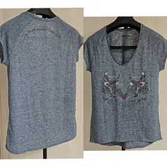 ZADIG&VOLTAIRE スカル プリンティング Vネック 半袖Tのサムネイル