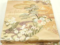 平和屋着物○男性 角帯 菊尽くし文 銀糸 正絹 逸品 CABI4879ak - メルカリ