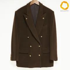 #wnc カネコイサオ KANEKO ISAO ジャケット 茶 無地 カシミヤ混 金ボタン ダブル レディース [1000012]のサムネイル