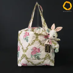 #ab ジーザスディアマンテ JESUS DIAMANTE トートバッグ ピンク 薔薇柄 巾着 ハンドバッグ ぬいぐるみ・キーホルダー付き [1019779] k01