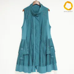 #anc エイココンドウ EIKO KONDO ジャケット 42 青系 ノースリーブ フレア ジップアップ ロング レディース [987281]のサムネイル