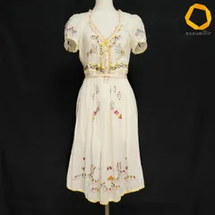 #snc フランシュリッペ franche lippee ワンピース M アイボリー マルチ 花柄 果物 フリル レース シースルー レディース [1015338]のサムネイル