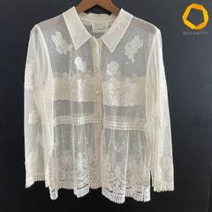 y*a様 アドーア　総レース 長袖シャツ ホワイト サイズ38　インナー付き y*a様 アドーア 総レース 長袖シャツ ホワイト サイズ38 インナー付き