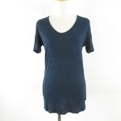 ティーバイアレキサンダーワン T by Alexanderwang Tシャツ カットソー 半袖 Uネック 紺 XS *T764のサムネイル