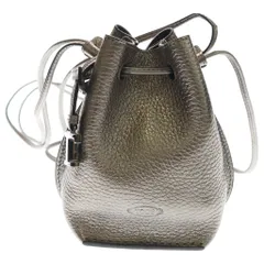 TOD'S (トッズ) Tタイムレス マイクロ ショルダー バケットバック シルバー金具 レザー シャンパンゴールドのサムネイル