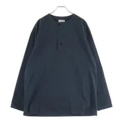 LEMAIRE (ルメール) 18AW ノーカラー 長袖コットンプルオーバーシャツ グレー M183 TO118 LF272のサムネイル
