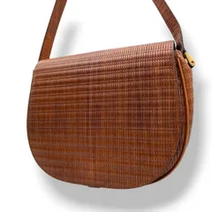 美品 ジョルジオアルマーニ GIORGIO ARMANI ショルダーバッグ ウーブンレザー 編み込み ブラウン 茶 ゴールド金具 サドルバッグ ヴィンテージ 牛革 斜めがけ レディース イタリア製 上品 エレガント キャメル U3のサムネイル