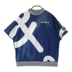 サイズ：L AND PER SE アンパスィ  ハイネック 半袖Tシャツ  ネイビー系 [240101738673] ゴルフウェア レディース ストストのサムネイル