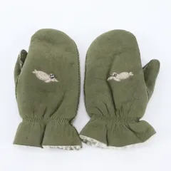 エルメス タグ付 アザラシ 刺繍 ミトン グローブ サイズ ７ レザー 手袋 レディース WBM EJ52-2【中古】のサムネイル