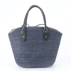 美品 Paul Stuart ポールスチュアート レザー トート バッグ 肩掛け ショルダー ハンド ネイビー 紺 レディース RNM EK3-1【中古】のサムネイル