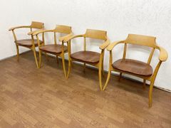 展示品□アダル□ココチェア□オーク材□ダイニングチェア□4脚セット