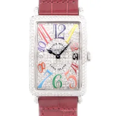 電池交換済 FRANCK MULLER フランクミュラー ロングアイランド 2重ダイヤベゼル ダイヤ文字盤 952QZ ダイヤモンド SS ステンレス アフターダイヤ レディース クォーツ【6ヶ月保証】【中古】【腕時計】のサムネイル