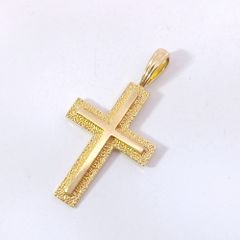 18金 K18 男女兼用 十字架クロス ネックレストップ 1.21g Z1884