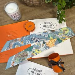 HERMESエルメス ツイリー ビンガタ シルクスカーフ 和柄 琉球紅型 沖縄