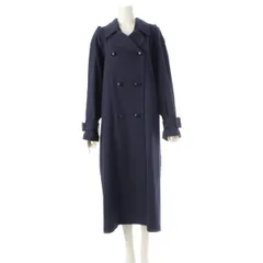 グッチ コットン ダブル くるみ ボタン ベルト トレンチコート アウター 733953 ネイビー 38【中古】のサムネイル