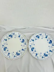 R【未使用・保管品・27cm】NARUMI ナルミ ソラリア ボーンチャイナ ディナープレート 2枚セット 日本製 大皿のサムネイル