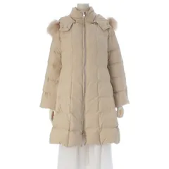 フォクシー ラクーンファー付き ダウンコート アウター 31609 ベージュ 38【中古】のサムネイル