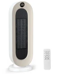 【冬】セラミックヒーター 【節電対策】 セラミックファンヒーター 暖房器具 省エネ 電気 首振り 3段階温度調整 800W/1200W 切り忘れ防止 二重過熱保護 転倒OFF タイマー機能 リモコン付き 大風量 速暖 電気ストーブ 8畳 S720 クリームのサムネイル